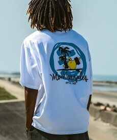 【SALE／33%OFF】Mark Gonzales MARK GONZALES バックプリント半袖Tシャツ シフォン トップス カットソー・Tシャツ ホワイト グリーン ブラック ブルー