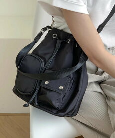 【SALE／30%OFF】miniministore 巾着ショルダーバッグ レディース 小さめ ミニミニストア バッグ ショルダーバッグ ブラック ベージュ グレー ホワイト カーキグリーン