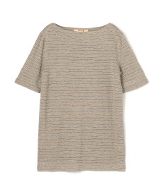 BACCA リネンボーダー ハーフスリーブTシャツ トゥモローランド トップス カットソー・Tシャツ ベージュ レッド【送料無料】