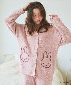 chara station 【miffy/ミッフィー】もこもこルームウェアカーディガン(上下別売り) クロスマルシェ インナー・ルームウェア パジャマ ホワイト グレー ピンク【送料無料】
