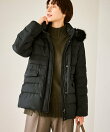 【GREEN DOWN/グリーンダウン】ファー付きダウンミドル丈コート/リンクコーデ