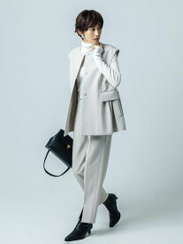 Mila Owen ベスト×ニットプルオーバー×パンツ 3点SET ミラオーウェン トップス その他のトップス ブラック【送料無料】