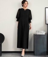 Flolia 【喪服・礼服】フォーマルワンピース レース Aライン 結婚式 ブラックフォーマル 七五三 リバーフ…