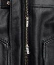 タックポケットハイネックレザーブルゾン / Tuck Pocket High-Neck Leather Blouson