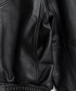 タックポケットハイネックレザーブルゾン / Tuck Pocket High-Neck Leather Blouson
