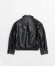 タックポケットハイネックレザーブルゾン / Tuck Pocket High-Neck Leather Blouson