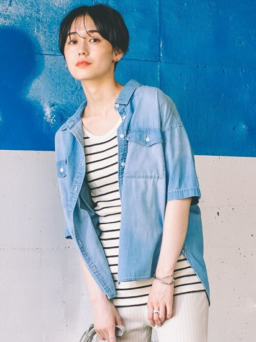 Koe デニム半袖シャツ Rakuten Fashion 楽天ファッション 旧楽天ブランドアベニュー 8095 Koe デニム半袖シャツ Rakuten Fashion 楽天ファッション 旧楽天ブランドアベニュー 8095