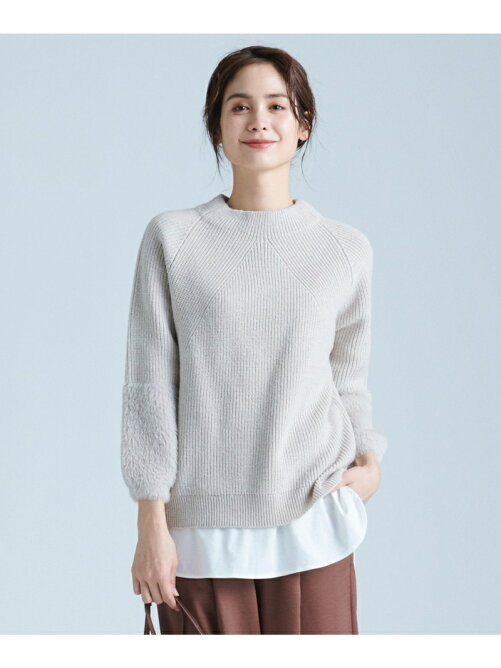 Any Fam 定番人気 フェザーコンビ ニット Rakuten Fashion 楽天ファッション 旧楽天ブランドアベニュー Bw8095