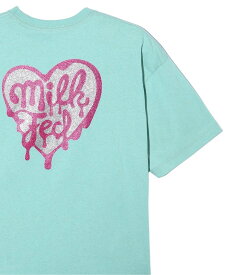 MILKFED. MELTY HEART S/S TEE MILKFED. ミルクフェド トップス カットソー・Tシャツ ブラック グリーン ホワイト イエロー【送料無料】