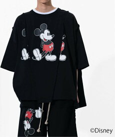 JOINT WORKS DISCOVERED "Disney Collection"＜Mickey＞ Wide Mickey Tee ジョイントワークス トップス カットソー・Tシャツ ブラック【送料無料】