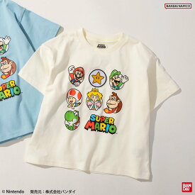 【SALE／5%OFF】branshes 【スーパーマリオ】半袖Tシャツ ブランシェス トップス カットソー・Tシャツ ホワイト グリーン グレー ブルー レッド