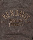 【BEN DAVIS(ベンデイビス)】BLEACHED TWILL ZIP HOODIE /パーカー ジップパーカー ダブルジップ 短丈 刺繍