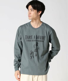gym master gym master/(U)7.4oz TAKE A WALK ロンTEE ジムマスター トップス カットソー・Tシャツ イエロー ブルー ホワイト ブラック グリーン【送料無料】