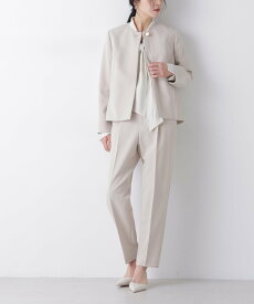 【SALE／20%OFF】NANO universe デイリーファンクション タックテーパードパンツ(セットアップ可) ナノユニバース パンツ その他のパンツ ネイビー ホワイト【送料無料】