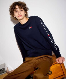 TOMMY HILFIGER 【オンライン限定】フレンチテリー ロゴ ロングスリーブスウェット トミーヒルフィガー トップス カットソー・Tシャツ ホワイト ネイビー グレー【送料無料】