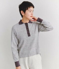 【SALE／30%OFF】SIPULI Thermal Knit Like a Used リブポロシャツ シプリ トップス ポロシャツ グレー【送料無料】