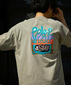 POLER POLeR×FREAK'S STORE/ポーラー 別注 ビッグシルエット バックプリント クルーネックTシャツ ART 【限定展開】 フリークスストア トップス カットソー・Tシャツ ホワイト グレー ブラック ベージュ【送料無料】