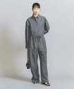 【SALE／80%OFF】BEAUTY&YOUTH UNITED ARROWS コットン麻タイプライター ジャンプスーツ ユナイテッドアローズ アウトレット オールインワン・オーバーオール オールインワン・つなぎ ネイビー グレー【送料無料】