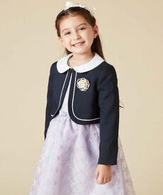 a.v.v [100-130]【結婚式/セレモニー/オケージョン】パール調衿付きボレロ アー・ヴェ・ヴェ スーツ・フォーマル スーツジャケット ネイビー【送料無料】