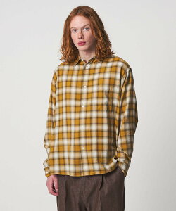 UNITED ARROWS & SONS ��UNITED ARROWS & SONS�� OMBRE CHECK REG SHIRT/�V���c ���i�C�e�b�h�A���[�Y �g�b�v�X �V���c�E�u���E�X �C�G���[ �u���b�N�y���������z
