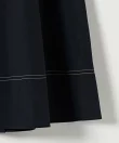 <洗濯機可能>チノ ステッチ フレア プリーツ スカート