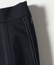 <洗濯機可能>チノ ステッチ フレア プリーツ スカート