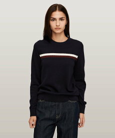 【SALE／50%OFF】TOMMY HILFIGER グローバルストライプセーター トミーヒルフィガー トップス ニット ピンク ネイビー【送料無料】