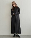 リブカットソーワンピース