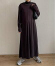 リブカットソーワンピース