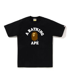 A BATHING APE COLLEGE TEE ア ベイシング エイプ トップス カットソー・Tシャツ グリーン ホワイト ブラック ネイビー レッド グレー ブルー ブラウン【送料無料】