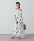 【今すぐお届け・他にはない豪華映え】スズラン刺繍チュールティアードスカート