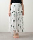 【今すぐお届け・他にはない豪華映え】スズラン刺繍チュールティアードスカート
