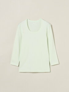 three dots Jessica 3/4sleeve �X���[�h�b�c �g�b�v�X �J�b�g�\�[�ET�V���c �u���b�N �z���C�g �l�C�r�[ �O���[�y���������z