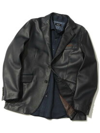 【SALE／20%OFF】MEN'S BIGI クロームタンニングレザージャケット メンズ ビギ ジャケット・アウター テーラードジャケット・ブレザー ネイビー ブラック【送料無料】