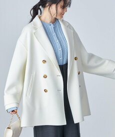 【SALE／30%OFF】SHIPS WOMEN ハミルトン ウール リバー ミディ コート ◇ シップス ジャケット・アウター ピーコート ネイビー ホワイト ブラウン【送料無料】