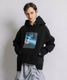 AULA AILA PHOTO PRINT HOODIE アウラアイラ トップス パーカー・フーディー ブラック ネイビー ホワイト【送料無料】