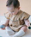 こども ビームス 【洗濯可】ベビー モスリン フリル ロンパース 2026SS (70~80cm) ベビー服 出産祝い 新生児 0才 赤ちゃん おでかけ 旅行 ギフト プレゼント コドモ ビームス マタニティウェア・ベビー用品 ロンパース・カバーオール グリーン ベージュ【送料無料】