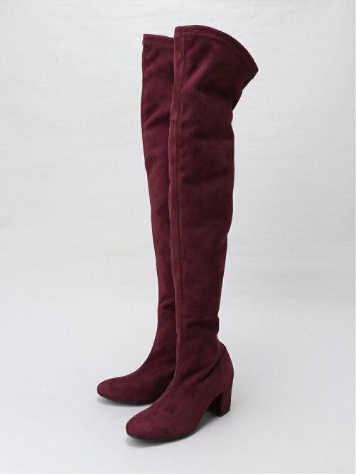 Sisley W フェイクスエードヒールロングニーハイブーツ Rakuten
