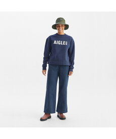 【SALE／40%OFF】AIGLE ロゴクルーネックスウェットシャツ エーグル トップス スウェット・トレーナー ネイビー ブラウン【送料無料】