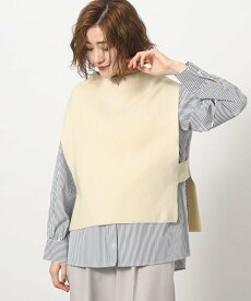 【SALE／42%OFF】grove 着回しの効くセットアイテム!ベーシックシャツ*トレンドニットベスト グローブ トップス アンサンブル ホワイト ベージュ ブラック