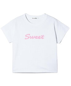 MILKFED. ICING SCRIPT COMPACT S/S TEE MILKFED. ミルクフェド トップス カットソー・Tシャツ ピンク レッド【送料無料】