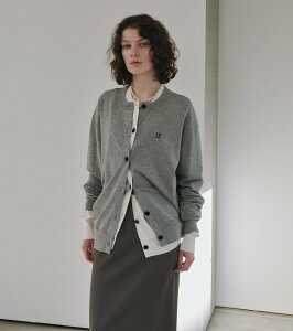 LE CIEL BLEU LE�G���u���C�_���[�J�[�f�B�K�� / LE embroidery Cardigan ���V�F���u���[ �g�b�v�X �J�[�f�B�K�� �z���C�g �u���b�N �O���[�y���������z