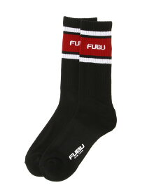 FUBU FUBU/(M)ラインソックス アウトフィット 靴下・レッグウェア 靴下 ブラック ホワイト