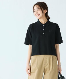 【SALE／30%OFF】LACOSTE ヘビーウェイト鹿の子 ワイド クロップド丈 半袖ポロシャツ ラコステ トップス ポロシャツ ブラック ホワイト グリーン【送料無料】