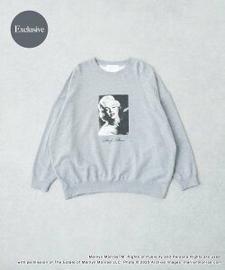 �ySALE�^50%OFF�zURBAN RESEARCH �w�ʒ��xGOOD ROCK SPEED×URBAN RESEARCH MARILYN MONROE SWEAT �A�[�o�����T�[�` �g�b�v�X �X�E�F�b�g�E�g���[�i�[ �O���[ �u���b�N�y���������z