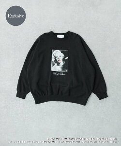 �ySALE�^50%OFF�zURBAN RESEARCH �w�ʒ��xGOOD ROCK SPEED×URBAN RESEARCH MARILYN MONROE SWEAT �A�[�o�����T�[�` �g�b�v�X �X�E�F�b�g�E�g���[�i�[ �O���[ �u���b�N�y���������z