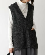 abahouse mavie ツイードフリンジベスト アバハウス マヴィ トップス その他のトップス ブラック【送料無…
