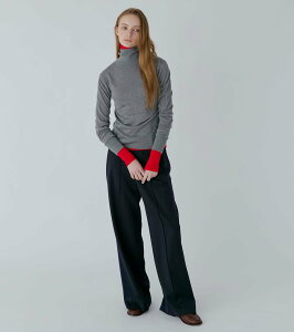 LE CIEL BLEU �R���g���X�g�p�l���g���E�U�[ / Contrast Panel Trousers ���V�F���u���[ �p���c ���̑��̃p���c ���b�h �x�[�W�� �l�C�r�[ �u���b�N�y���������z