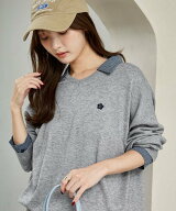 MARY QUANT 別注 チェック シャツ レイヤード風 スキッパー ロングスリーブ ニット 限定展開 フリークス…