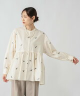 GLOBAL WORK 刺しゅうペプラムブラウス/1074245 グローバルワーク トップス シャツ・ブラウス ベージュ …